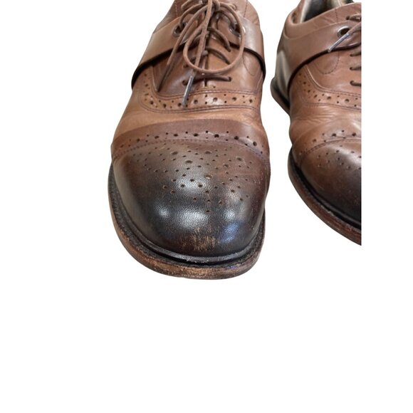 Tsubo Mens Brown Leather Cap Toe Oxford Dress Shoes Size 12 SKU 8429 - Picture 5 of 16